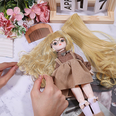 PP Doll Wig Long Curly Hair DIY-WH0591-249B-12-1