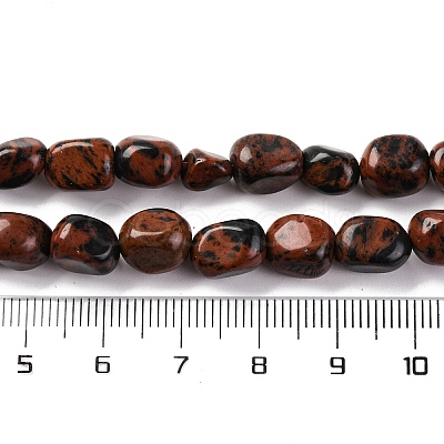 Natural Mahogany Obsidian Beads Strands G-G146-A30-01-1