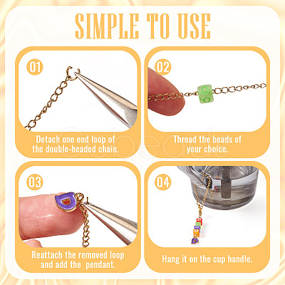 DIY Letter & Number Charms Accessories for Cup Handle Making Kit DIY-TA0009-52-1