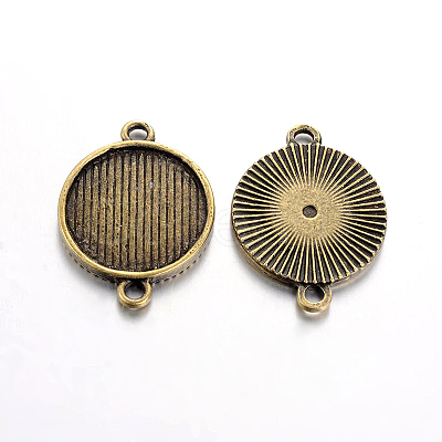 Tibetan Style Cabochon Connector Settings LS-TIBE-A17990-AB-FF-1
