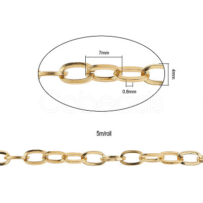 PVD Vacuum Plating 304 Stainless Steel Cable Chains CHS-CJ0001-15G-1