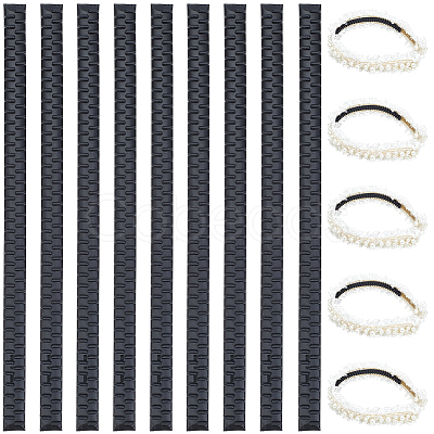 22Pcs Plastic Firm Headband Non-slip Strip DIY-CY0003-03A-1