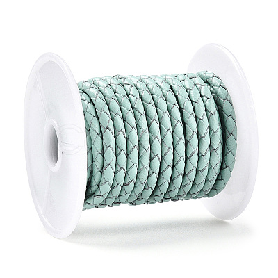 Braided Cowhide Leather Cord NWIR-N005-01F-3mm-1