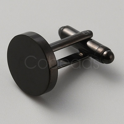 Stainless Steel Cuff Button STAS-WH0036-27EB-1