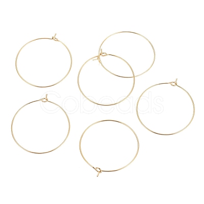 Ion Plating(IP) 316L Surgical Stainless Steel Hoop Earring Findings STAS-G130-03G-30MM-1