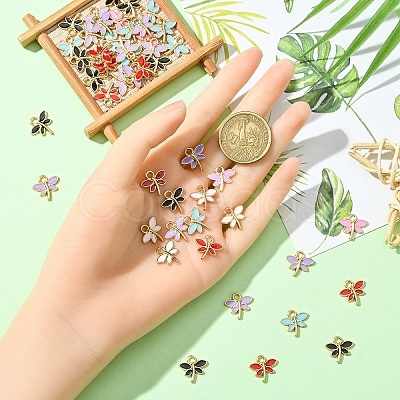 50Pcs Alloy Enamel Charms ENAM-YW0006-26-1