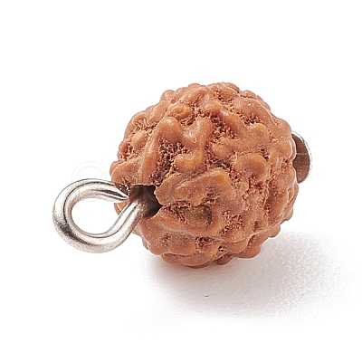Undyed Natural Rudraksha Charms PALLOY-JF01583-1