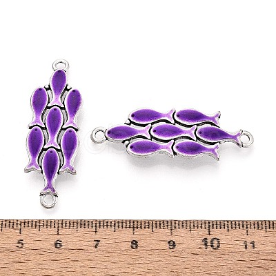 Alloy Enamel Connector Charms TIBE-N016-09AS-03-1