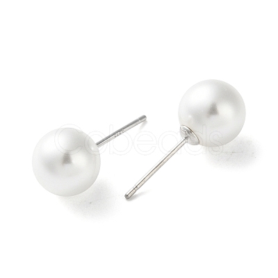 Imitation Pearl Stud Earrings EJEW-P296-21B-P-1
