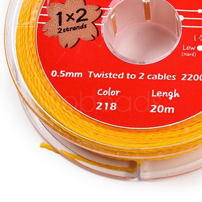 2-Ply Round Waxed Cotton Thread Cords YC-T004-01A-01-1