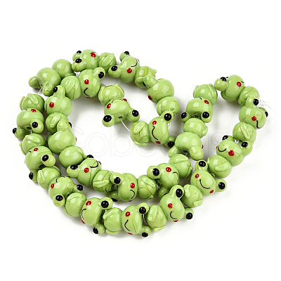 Handmade Bumpy Lampwork Beads Strands LAMP-T007-16B-01-1