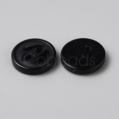 2-Hole Resin Buttons FIND-WH0170-88B-01-1