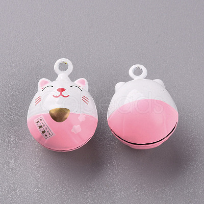 Baking Paint Brass Bell Pendants KKB-S002-009-1