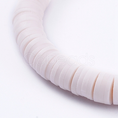 Handmade Polymer Clay Heishi Beads Stretch Bracelets BJEW-JB05086-04-1