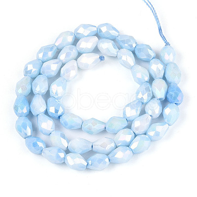 Anti-Tarnish Electroplate Glass Beads Strands GLAA-T025-13A-01-1