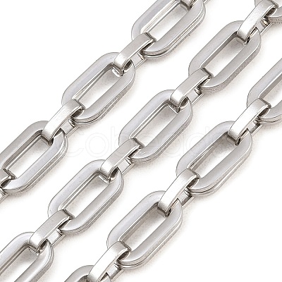 201 Stainless Steel Oval Link Chains CHS-H118-15P-1