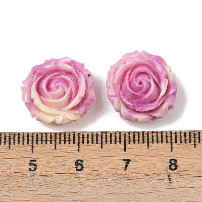 Synthetic Shell Dyed Carved Beads SHEL-U001-06-1
