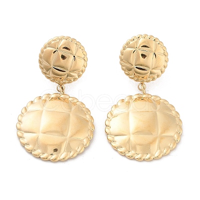 304 Stainless Steel Dangle Stud Earrings EJEW-H115-35G-1