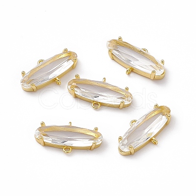 Rack Plating Brass Connector Charms KK-M231-15G-E-1