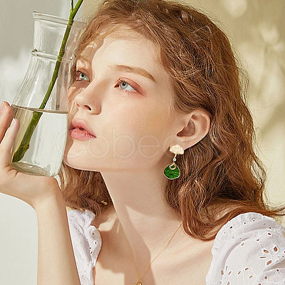 12Pcs Cloud Shape Brass Stud Earring Findings KK-GO0001-65-1
