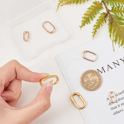 6Pcs 3 Style Brass Spring Gate Rings FIND-PH0008-41-1