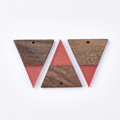 Resin & Walnut Wood Pendants RESI-T035-06-1