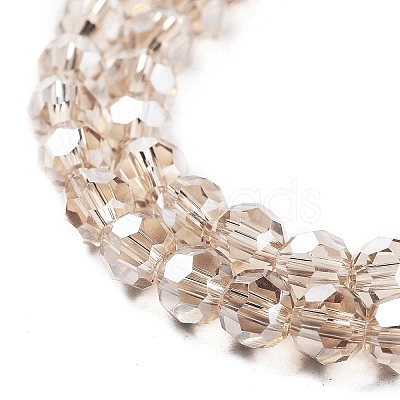Electroplate Transparent Glass Beads Strands EGLA-A035-T6mm-A22-1