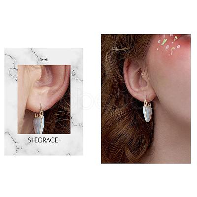 Enamel Heart Hoop Earrings JE1108C-1