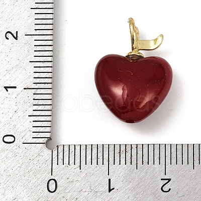 Brass Enamel Pendants KK-R224-12B-G-1