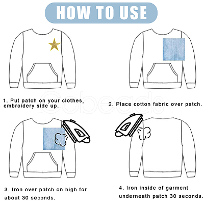 12Pcs Star Shape Cloth Embroidery Applqiues PATC-GF0001-33B-1