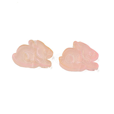 Two Tone Transparent Spray Painted Glass Beads GLAA-Q092-03-C08-1