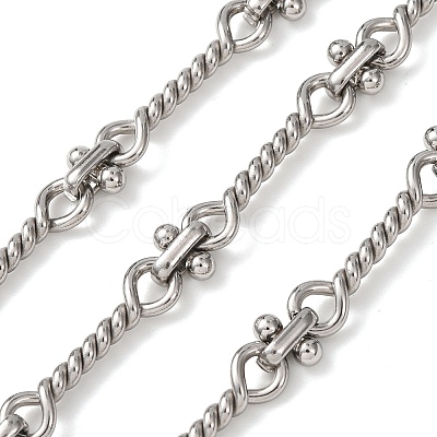 304 Stainless Steel Twist Link Chains CHS-A021-03P-1