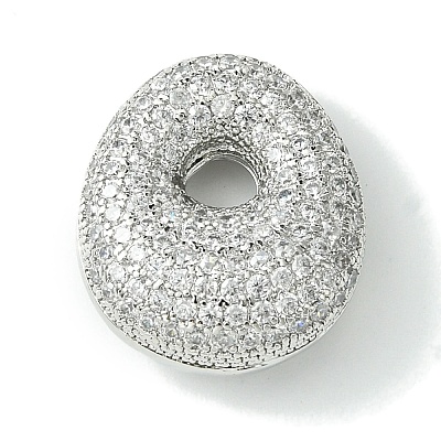 Rack Plating Brass Cubic Zirconia Pendants KK-S378-02P-O-1