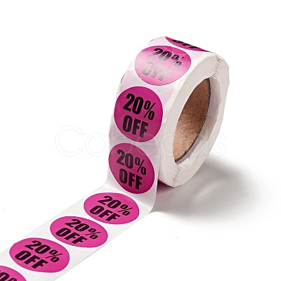 Percent Off Round Roll Stickers DIY-D078-02-1