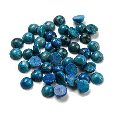 Natural Blue Agate Dyed Cabochons G-H309-03-48-1