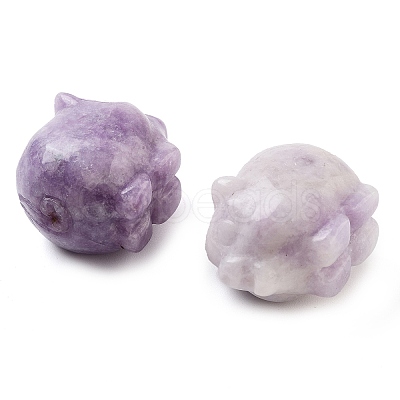 Natural Lepidolite/Purple Mica Stone Carved Figurines DJEW-L023-C11-1