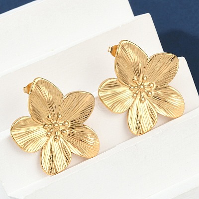 Non-Tarnish 304 Stainless Steel Stud Earrings STAS-L024-004G-02-1