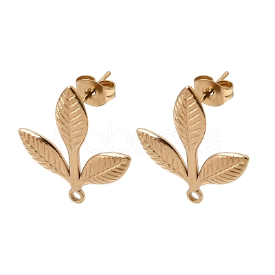 304 Stainless Steel Stud Earring Findings SA-CBAA9A2-02G-01-1