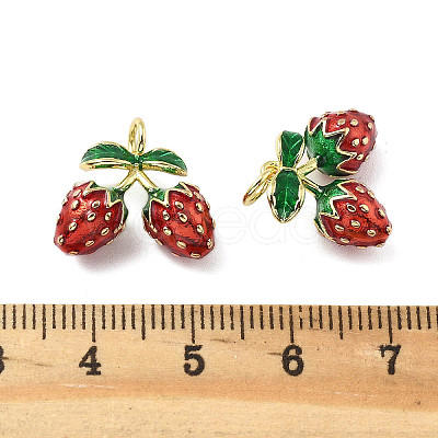 Brass Enamel Pendants KK-R229-07G-06-1