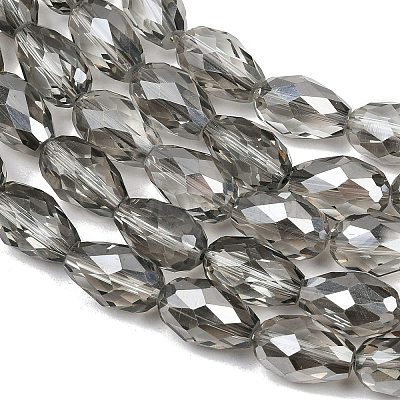 Electroplate Glass Beads Strands X-EGLA-D015-15x10mm-34-1