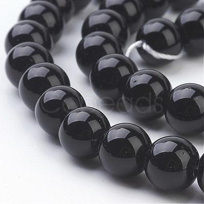 Synthetic Black Stone Beads Strands GSR044-1