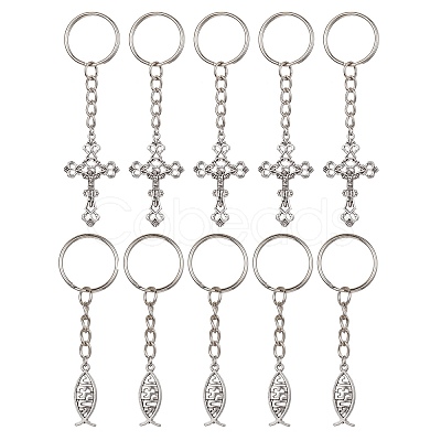 Tibetan Style Alloy Keychain KEYC-JKC00555-01-1