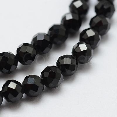 Natural Black Spinel Beads Strands G-E366-07-5mm-1