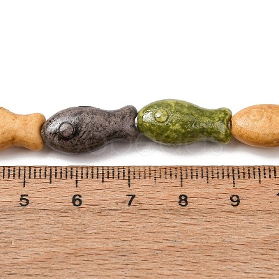Vintage Handmade Porcelain Beads Strands PR-CBAA37B-01F-1