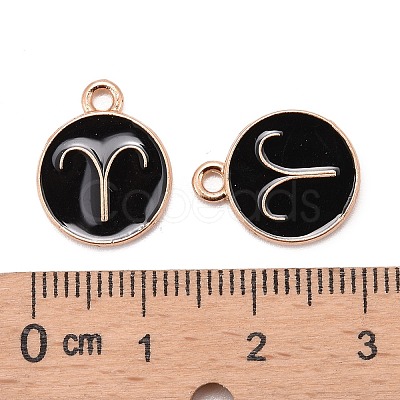 Alloy Enamel Pendants X-ENAM-S124-01B-08A-1