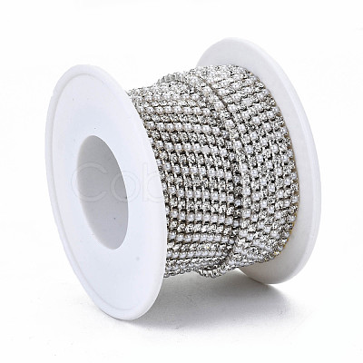 Brass Rhinestone Strass Chains CHC-T011-SS6.5-01S-1