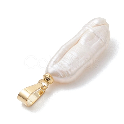 Natural Baroque Pearl Keshi Pearl Pendants PALLOY-JF04998-1
