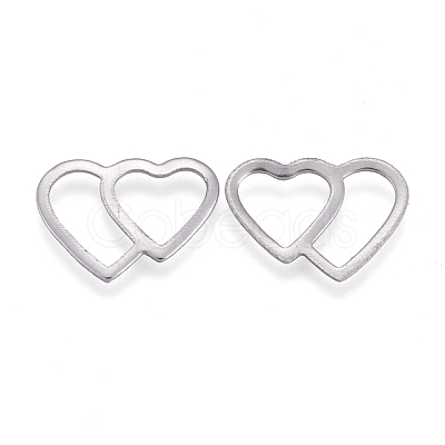Tarnish Resistant Valentine's Day 304 Stainless Steel Linking Rings STAS-L238-071P-1