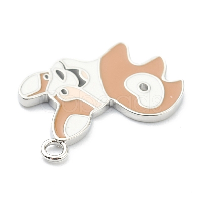 Brass Enamel Pendants KK-H755-02P-1
