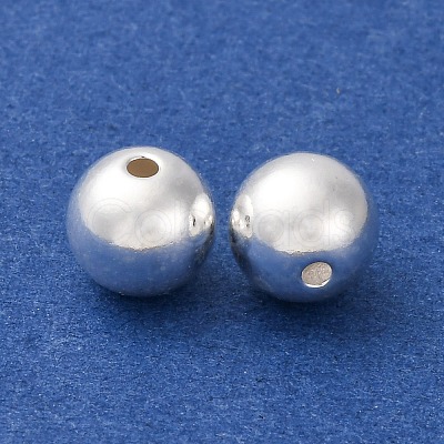 Fine Silver Round Beads STER-A047-08A-S-1